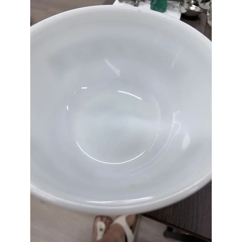 Vintage Pyrex # 402 Verde Green Square Flowers 1 1/2 Quart Mixing Nesting Bowl